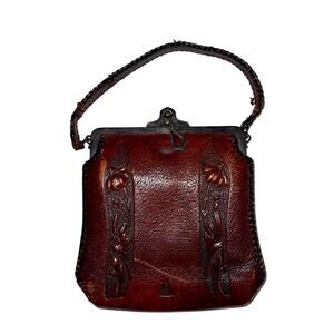 VNTG WILSONS hand tooled 1920s antique purse
